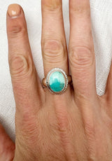 Tombstone Turquoise Ring Size 9