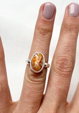Fire Opal Oval Ring Size 6