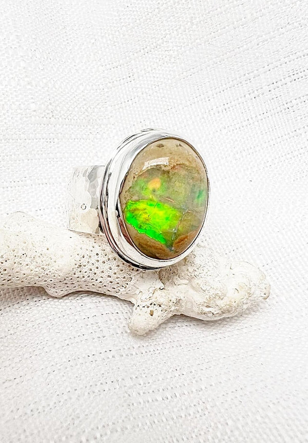 Mexican Fire Opal Ring Size 10
