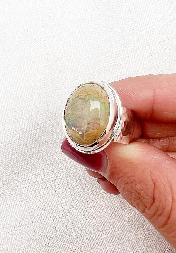 Mexican Fire Opal Ring Size 10