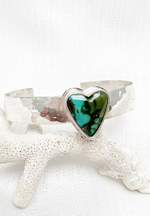 Heart Turquoise Cuff