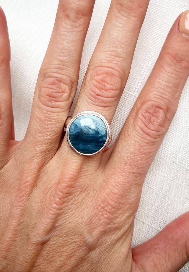 Sweedish Blue Ring Size 9.25