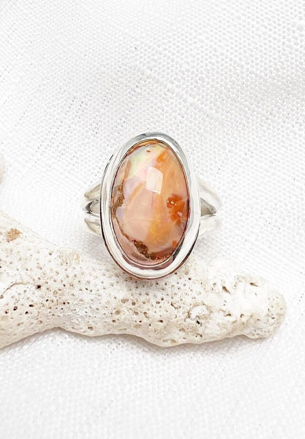 Mexican Fire Opal Ring Size 9.25