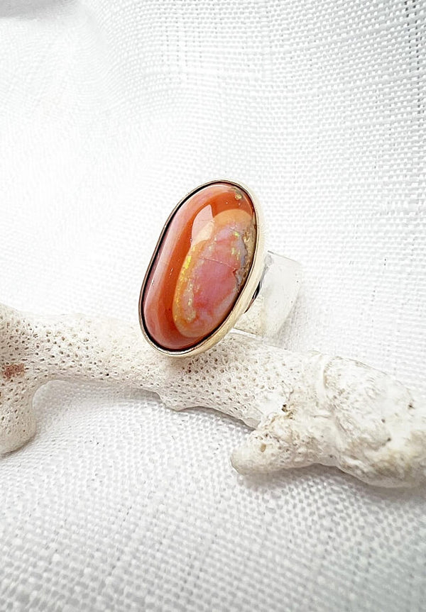 Mexican Fire Opal Ring Size 9