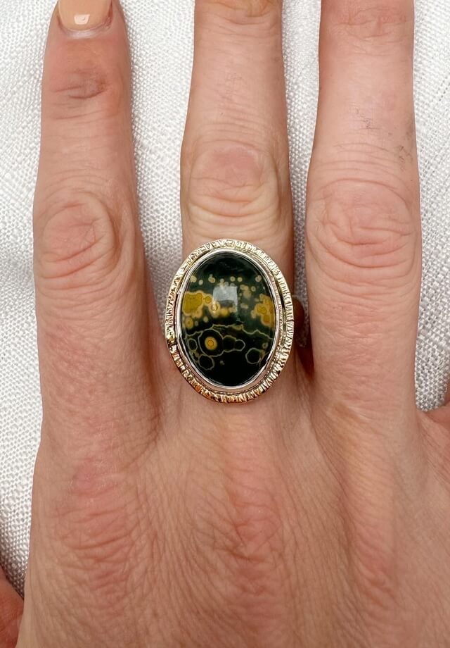 Ocean Jasper Ring Size 8.75