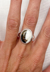 White Buffalo Ring Size 10