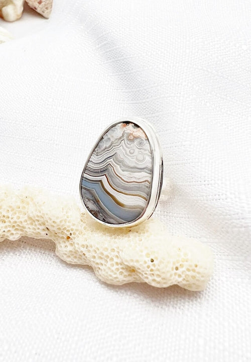 Laguna Lace Agate Ring Size 8