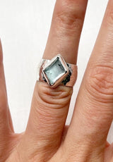 Aquamarine Diamond Ring Size 7