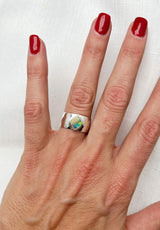 Boulder Opal Sterling Ring Size 8
