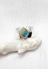 Boulder Opal Sterling Ring Size 8