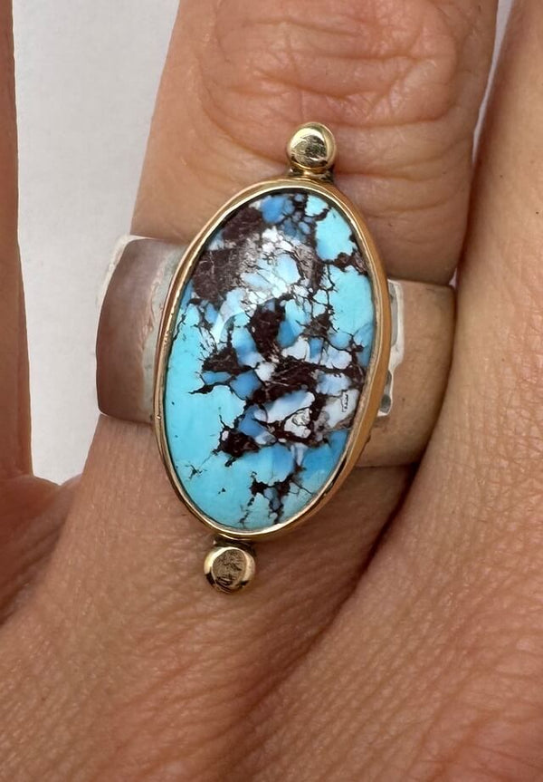 Golden Hills Turquoise Ring Size 8