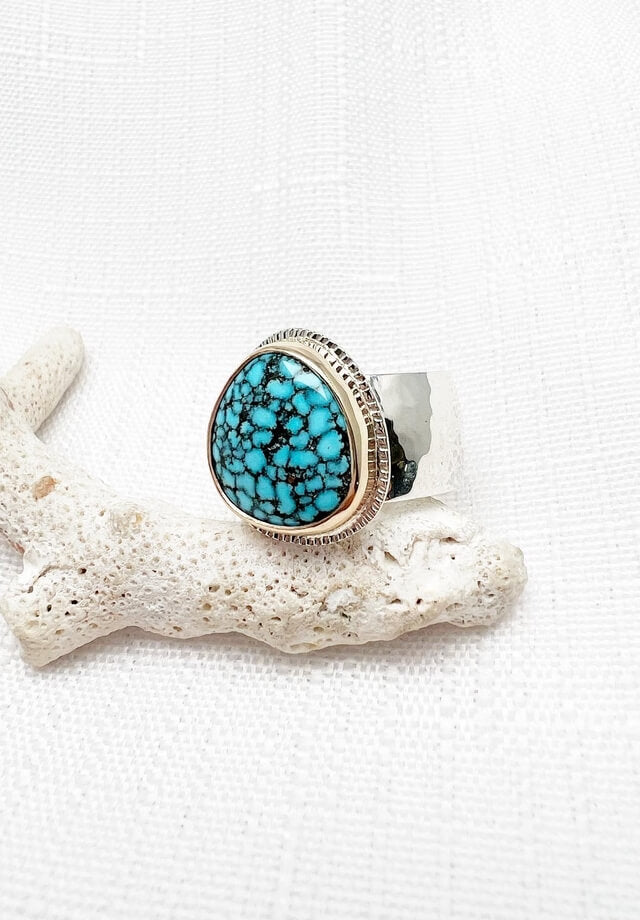 Kingman Turquoise Ring Size 8.25