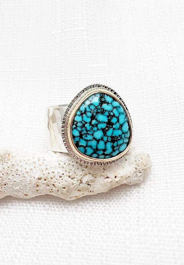 Kingman Turquoise Ring Size 8.25