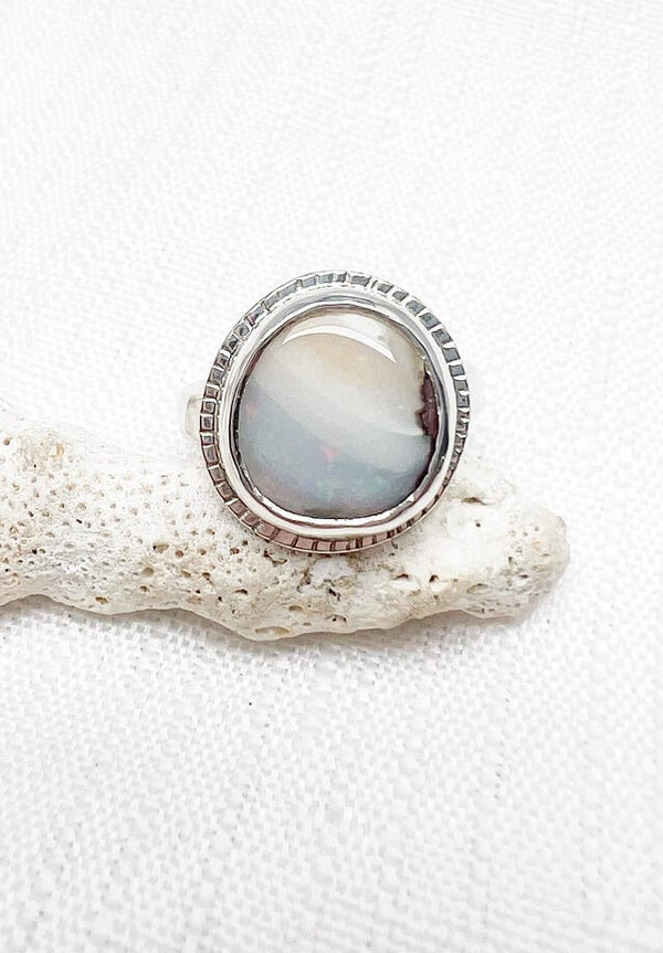 Mexican Fire Opal Ring Size 6.5