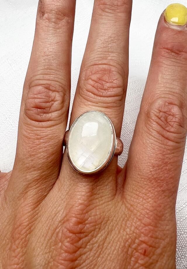 Moonstone Oval Ring Size 9.25