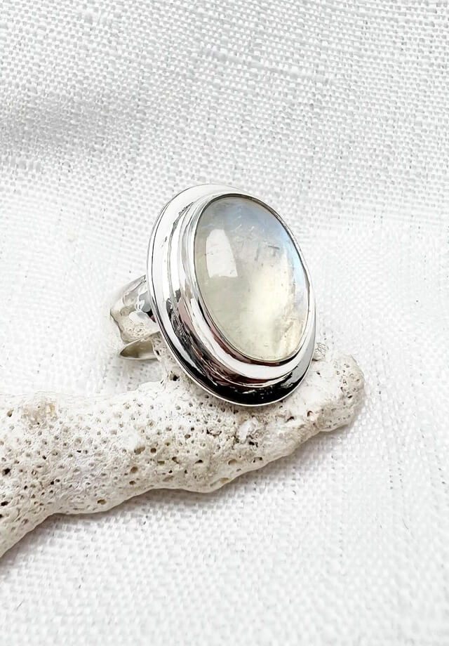 Moonstone Oval Ring Size 9