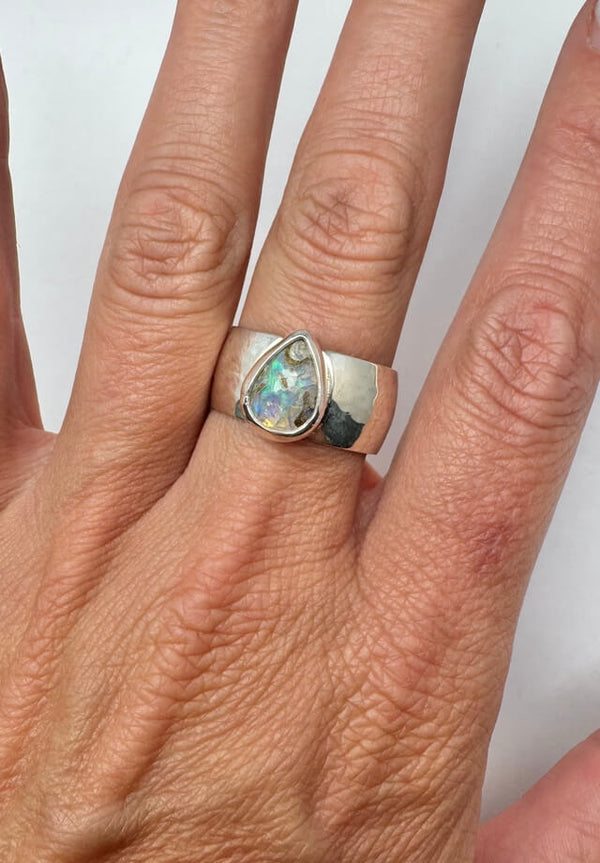 Ethiopian Opal Ring Size 10