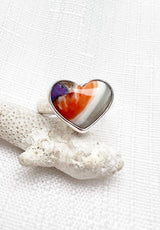 Spiny Oyster Heart Ring Size 6.5