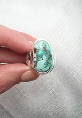 Tombstone Turquoise Ring Size 10
