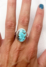 Moon River Turquoise Ring Size 10