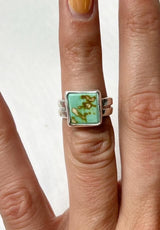Turquoise Square Ring Size 5.5