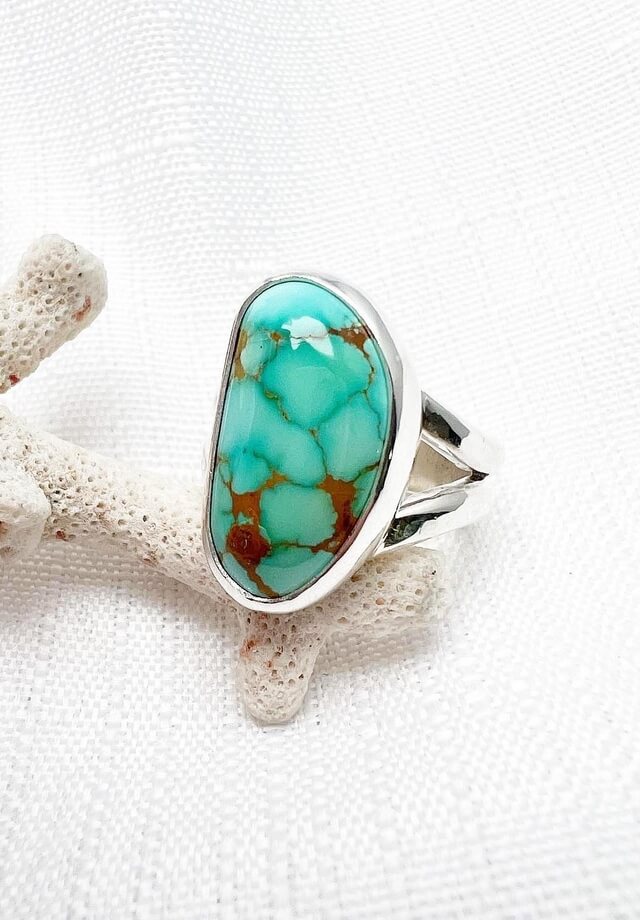 Fox Turquoise Ring Size 9