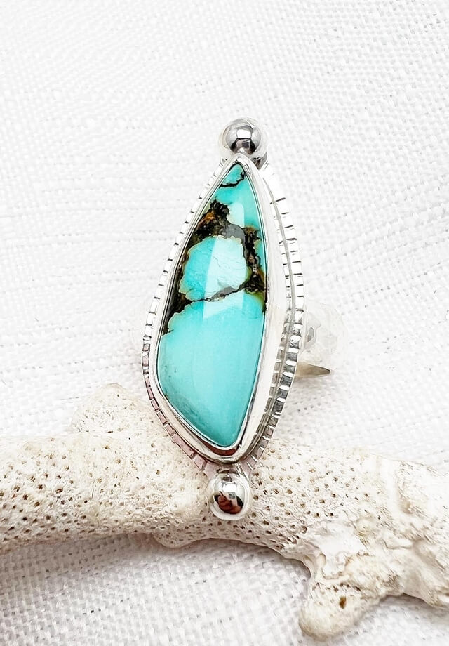Natural Moon River Ring Size 8