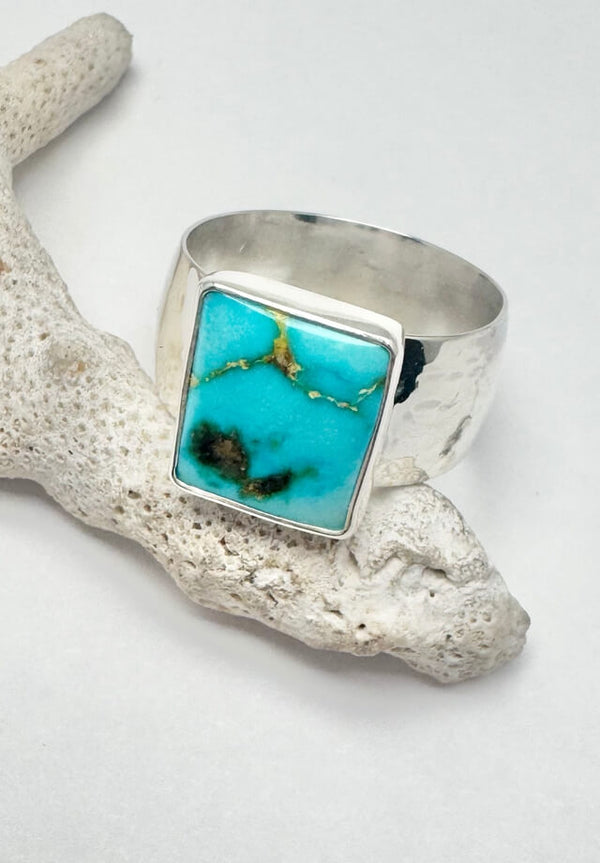 Sonoran Turquoise Square Ring Size 10.5