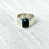 Tourmaline Wide Band Ring Size 9