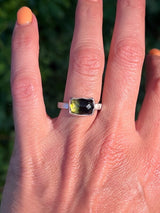 Green Ombré Tourmaline Ring Size 7.25