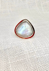 Moonstone Teardrop Ring Size 7