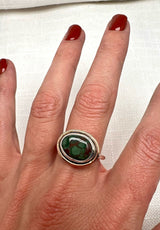 Green Turquoise Ring Size 9