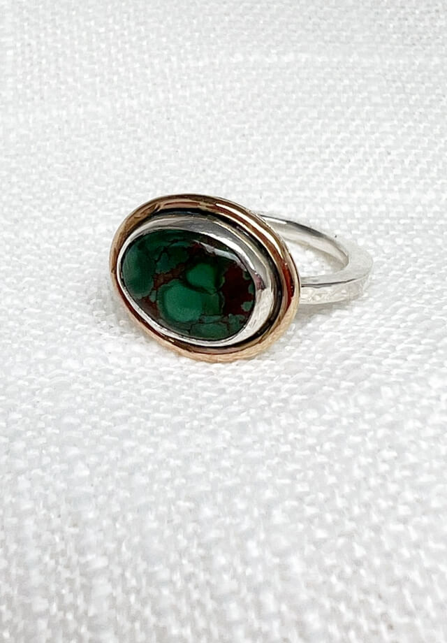 Green Turquoise Ring Size 9