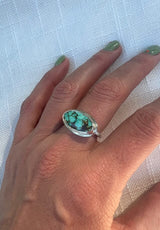 Oval Turquoise Ring Size 8