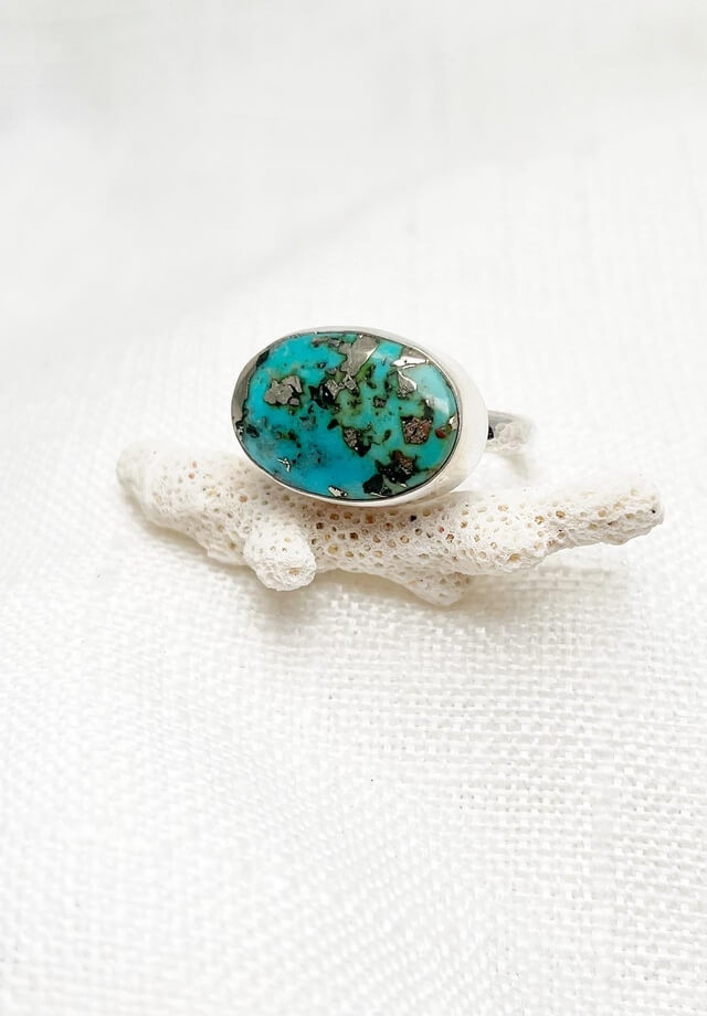 Persian Turquoise Ring Size 10.5