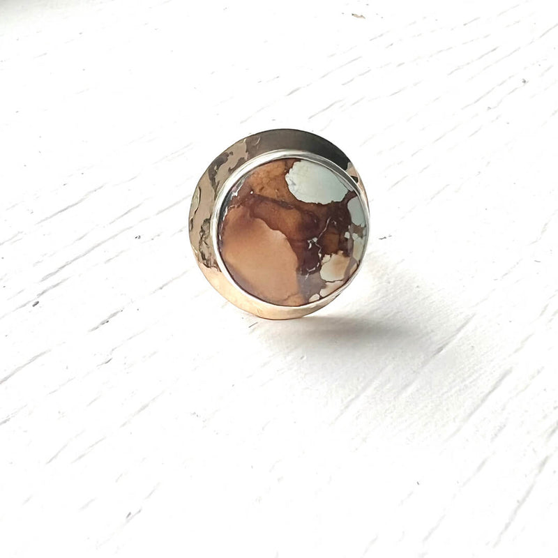 Turquoise Shield Ring Size 8.25