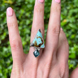 Tourmaline Turquoise Ring Size 6.75