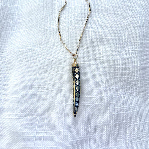 GOLD TIBETAN NECKLACE