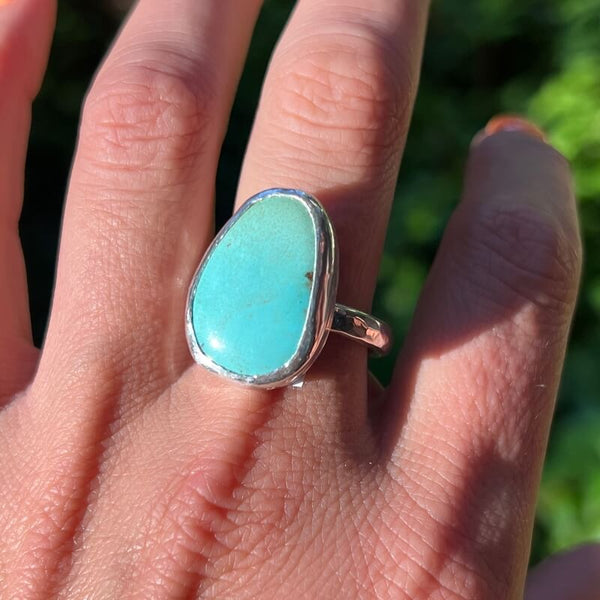 Turquoise Oval Ring Size 10