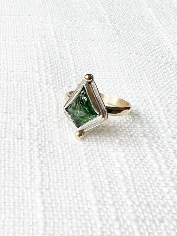 Triangle Tourmaline Ring Size 7.25