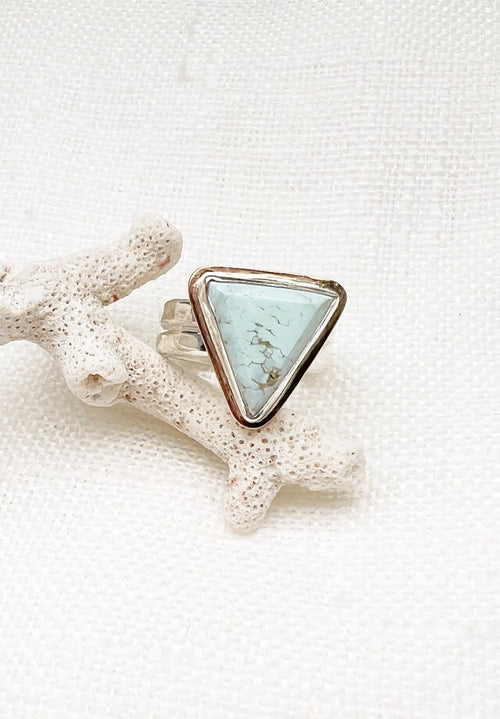 Triangle Turquoise Ring Size 8
