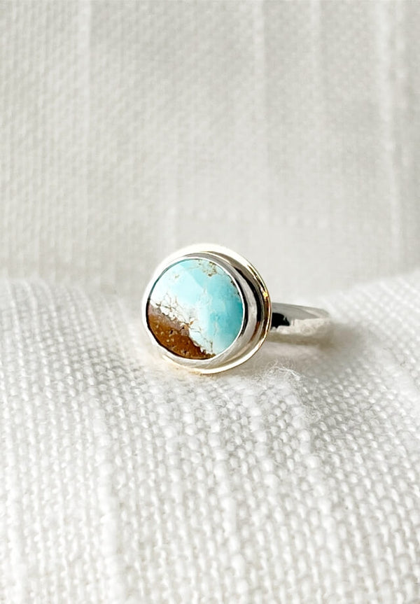 Turquoise Circle Ring Size 6.5