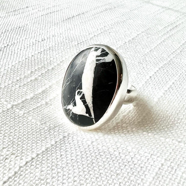 White Buffalo Ring Size 8