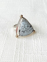 White River Turquoise Triangle Ring Size 7.75