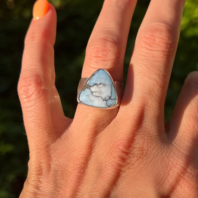 White River Natural Turquoise Ring Size 7
