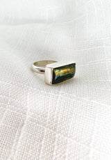 Labradorite Bar Ring Size 8