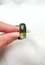 Green Ombre Tourmaline Ring Size 9