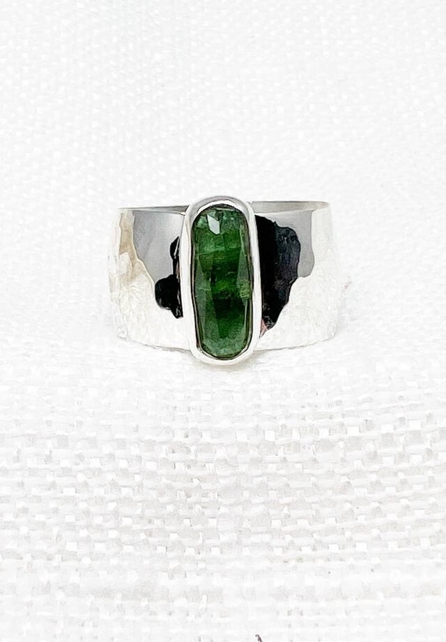 Green Tourmaline Ring Size 6.25