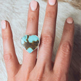 Heart Turquoise Ring size 6.75