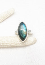 Labradorite Sterling Ring Size 8